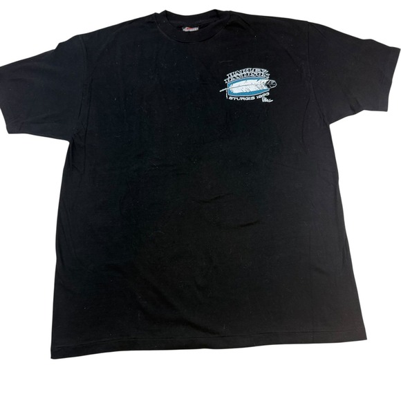 Vintage Harley-Davidson Sturgis 1993 Willie G Feather Graphic T-Shirt – Black X